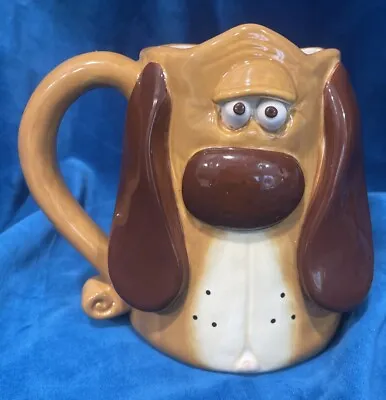 Douglas Russ Berrie Brown  Dog 3-D Coffee Mug 12 Oz Signed LOOK!!! • $11.95