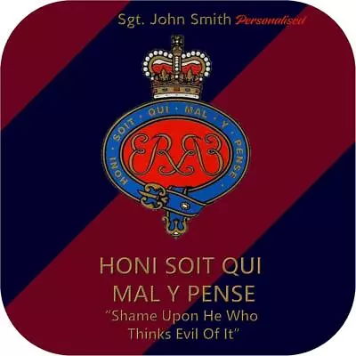 Customised GRENADIER GUARDS Drinks Coaster   Honi Soit Qui Mal Y Pense  • £3.71