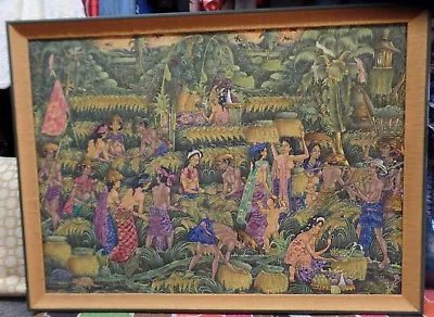 Bali Oil Artwork 37 X 27 JW Lirip Kutuh UBUD Unusual One Of A Kind • $2000