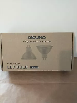  10 DiCUNO GU10 LED Bulbs Dimmable 5W 500lumen Dimmable  Warm White 2700K 700... • $15