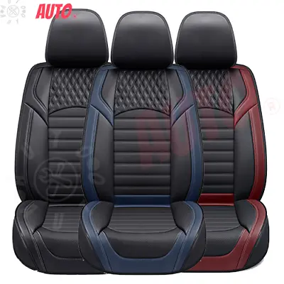 PU Full Set Universal Car Seat Covers 5 Seats Front Rear Protector Cushion HOT • $75.99