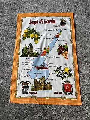 'Lago Di Garda ' Lake Garda  Illustrated Souvenir  And Limoncello Tea Towels • £6.99