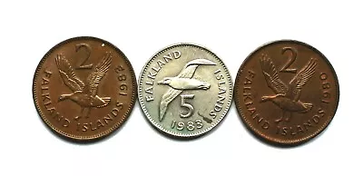 3 X Falkland Islands Coins. Rare. • £4