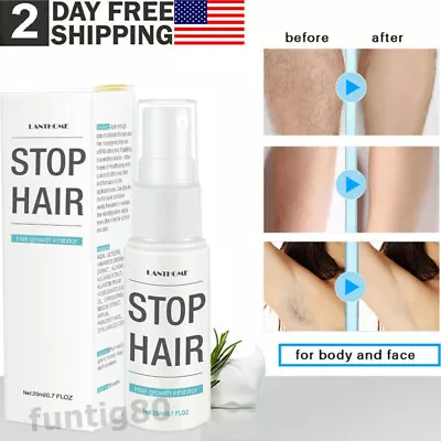 $9.35 • Buy Hair Removal Spray Painless Permanent Depilatory Face Body Hair Growth Inhibitor