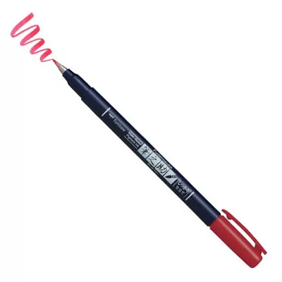 Tombow Fudenosuke Brush Pen COLOUR Red : Hard Tip • $4.65