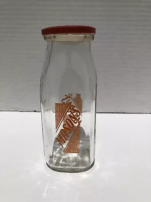 Vintage Mason’s Half Pint Glass Milk Bottle Cumberland MD • $17
