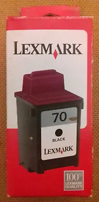 Genuine Sealed (2004) Lexmark 70 (12A1970E) Black Printer Ink Cartridge • £7.50