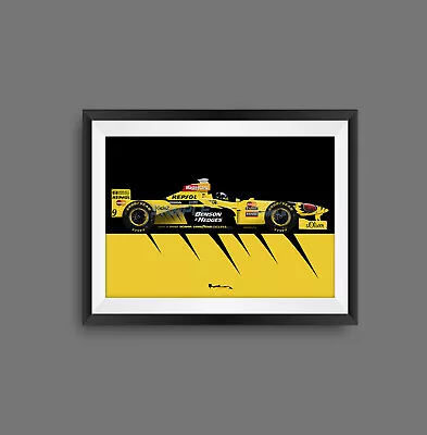 Damon Hill Jordan J198 B&H F1 Print - Scuderia GP • £12