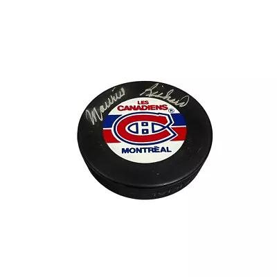 MAURICE RICHARD Signed Montreal Les Canadiens Puck (Exact Photo Shown)- 00425 • $319.99