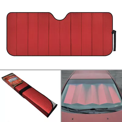 Metallic Red Standard Auto Sun Shade Windshield Car Truck SUV Window Protection • $15.90