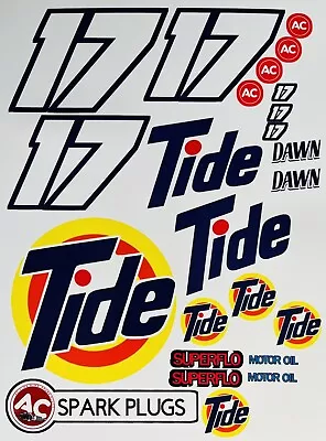 1/10 Scale R/C Racing Vinyl Decal/Sticker Sheet W/ Sponsor Stickers  Tide # 17 • $18