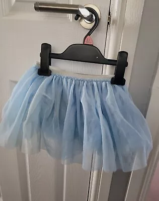 Next Tutu Age 6-9 Months Baby Girls Blue Tulle Skirt • £3