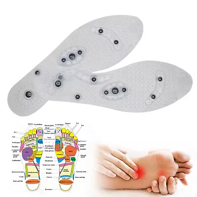 Magnetic Therapy PVC Replacement Shoe Insoles Bio Inserts Neuropathy Foot Pain • £10.82