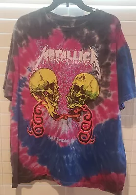 Metallica Band Trademark Tie Dye XXL Shirt Live In Concert 1992 Metal Tour • $28.55