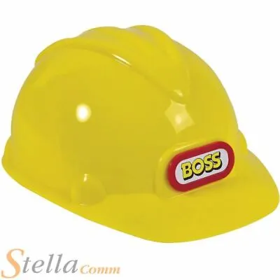 £6.49 • Buy Boss Construction Helmet Hard Hat Builder Fancy Dress Costume Accessory