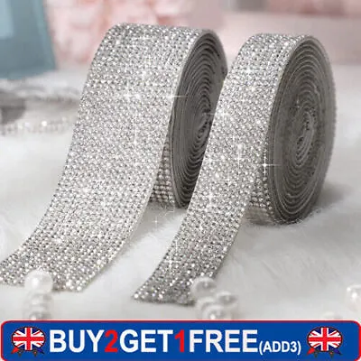 £2.99 • Buy Self-adhesive DIY Glass Crystal Rhinestone Wedding Bridal Dress Decor Applique