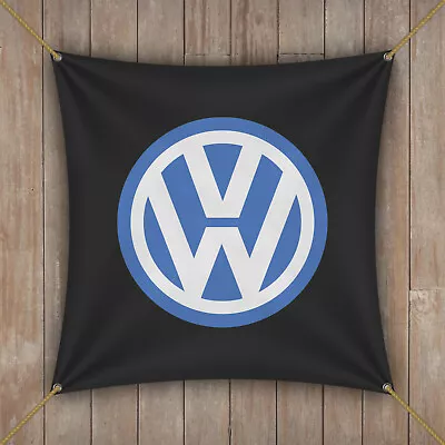 VW Flag Banner 1x1ft Volkswagen Service Jetta Beetle Man Golf Passat • $14.99