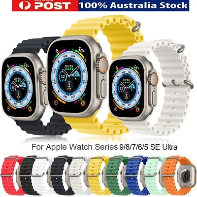 $5.99 • Buy Apple Watch Ocean Band IWatch Ultra Series 9 8 7 6 5 SE 38 40 44 41 42 45 49mm