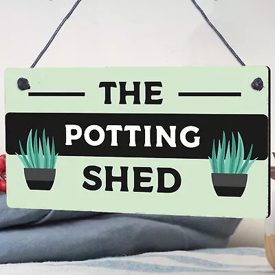 The Potting Shed Plaque Garden Greenhouse Sign Dad Grandad Mum Nan Birthday Gift • £3.95