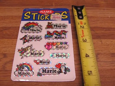 Vintage 1980's PRISM Name Stickers  MARIE  Unicorn Rainbow New/old Stock • $4.99