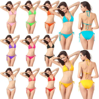 Women`s Sexy Push-Up Bikini Set Bra & Bottom Swimwear Beach Bandage Swimsuit AU • $12.39