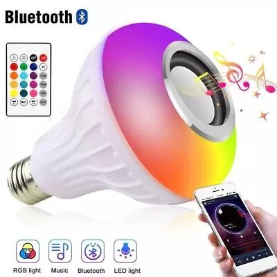 RGB Smart Bluetooth Speaker LED Music Bulbs Camping Lantern Bulb • $14.95