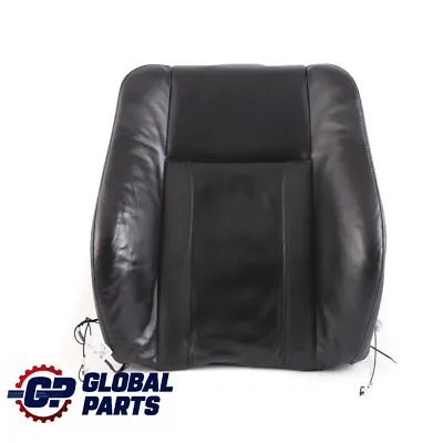 BMW X5 E53 Heated Front Sport Seat Backrest Cover Black Leather Walknappa • $123.04