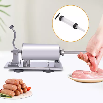 4L Horizontal Manual Sausage Stuffer Stainless Steel Sausages Maker Chicken Meat • $48.45