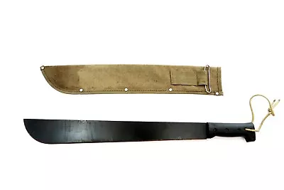 Vintage Jungle Machete Military Style 18  Blade 22.5  Long W/ Sheath Used Knife • $20.69