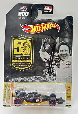 Mario Andretti Signed Hot Wheels 2019 Diecast 1/64 Anniversary Indy Car 500 Car • $74.99