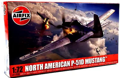 Airfix North American P-51D Mustang 1:72 Scale Plastic Model Plane Kit A01004B • $11.99