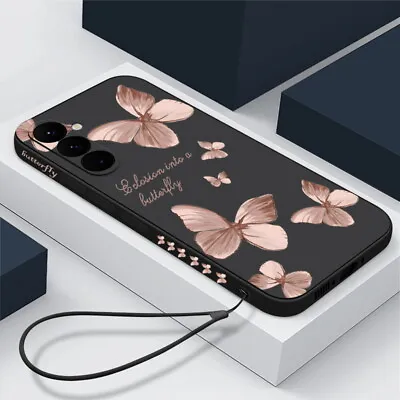Phone Case Butterfly Lanyard For Samsung S23 Plus S22 Ultra S21 FE A53 Cover • $2.99