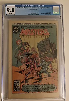 Masters Of The Universe 1 DC Comics He Man Promo CGC 9.8 #nn 1982 • $80