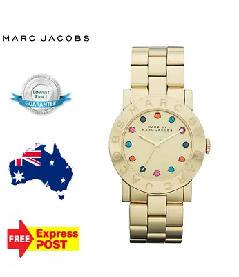New Marc Jacobs Amy Mbm3141 Gold/crystal Womens Ladies Quartz Watch • $249.99