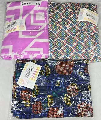 Lot Of 3 New Women's LuLaRoe Cassie Pencil Fitted Knee Length Skirt Large 5 • $8.99