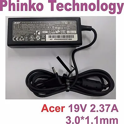 Original Adapter Acer Aspire S5-391 S7-391 S7-393 ICONIA W700 W700P 3.0 * 1.0MM • $31.35