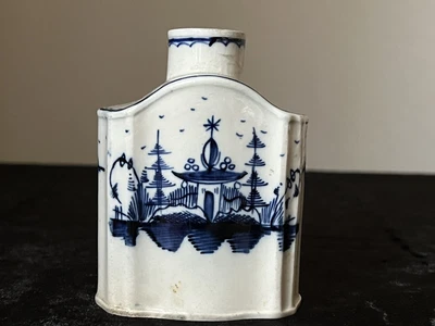 £400 • Buy Antique English Pearlware Chinoiserie Tea Caddy C1775 - Liverpool? Leeds?