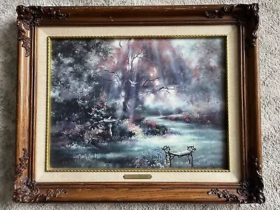 MARTY BELL Painting Double Signed Morning Song #221/250 1997 21X17 Framed • $199