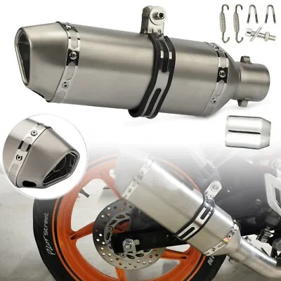 38mm-51mm Motorcycle Exhaust Muffler Tail Pipe Slip On W/ DB Killer Silencer USA • $38.99