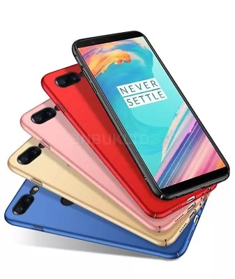 For OnePlus 5T Ultra Slim Matt Hard Back Case Cover & Glass Screen Protector • $10.93