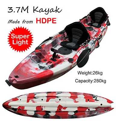 $850 • Buy 3.7M 2.5 Persons Super Light Weight 26KG Family Double 2+1 Fishing Kayak Red