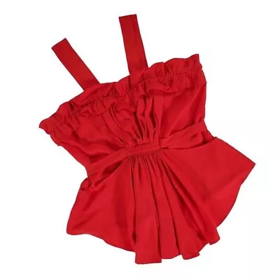 $17 • Buy VaVa By Joy Han Red Blouse Size Small