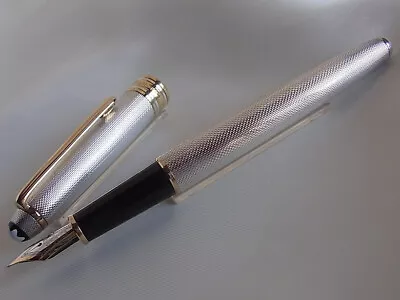 Montblanc Meisterstuck Solitaire 1446 Fountain Pen Sterling Silver Barley • $879.99