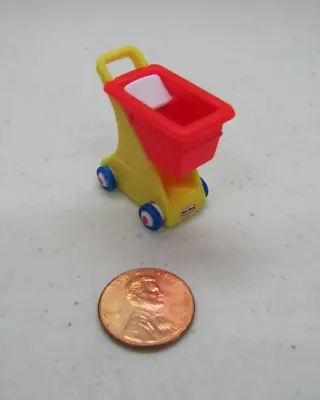 LITTLE TIKES Miniature SHOPPING GROCERY CART SHOP MARKET Dollhouse Mini Replica • $10.52