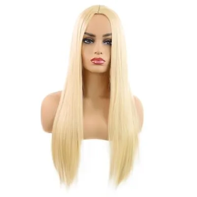 Extension Long Straight Wig Cosplay Lolita Wig Middle Part Wig Halloween Wigs • £11.16