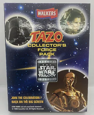 Star Wars 1996 Walkers Tazo Collectors Force Pack Unpunched 50 Tazos In Binder • £14.57