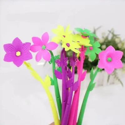 10 Pcs/Lot Cute Korean Stationery Flowers Gel Pen Ballpoint Pen Office Supplies • $6.61