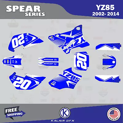 Graphics Kit For Yamaha YZ85 (2002-2014) YZ 85 Spear Series - White Blue • $103.59