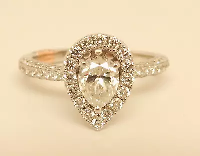 PNINA TORNAI Diamond Engagement Ring 1-3 8 Ctw Pear-Shaped Ro Und 14K Gold • $1