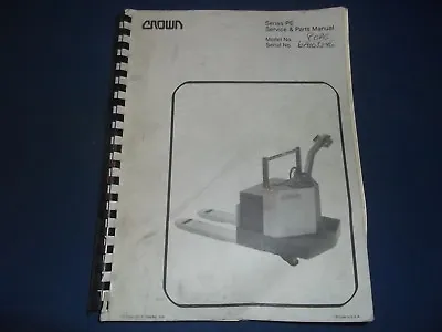 Crown Pe Pallet Jack Stacker Parts Service Shop Repair Workshop Manual • $70.46